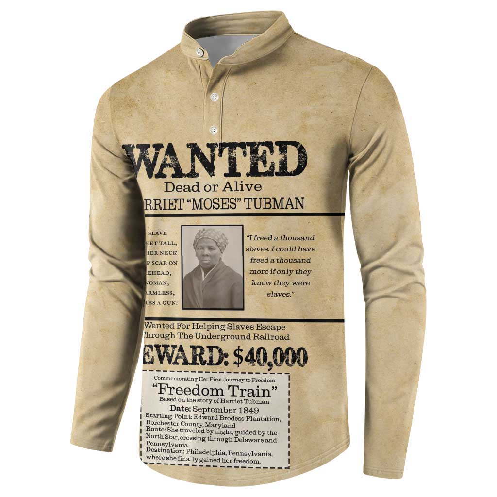 WANTED for Freedom Button Sweatshirt Harriet Moses Tubman - Wonder Print Shop