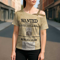 WANTED for Freedom Cross Shoulder Shirt Harriet Moses Tubman - Wonder Print Shop