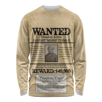 WANTED for Freedom Long Sleeve Shirt Harriet Moses Tubman - Wonder Print Shop