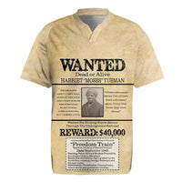 WANTED for Freedom Rugby Jersey Harriet Moses Tubman - Wonder Print Shop