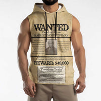 WANTED for Freedom Sleeveless Hoodie Harriet Moses Tubman - Wonder Print Shop