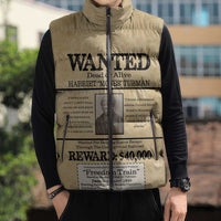 WANTED for Freedom Sleeveless Puffer Jacket Harriet Moses Tubman - Wonder Print Shop