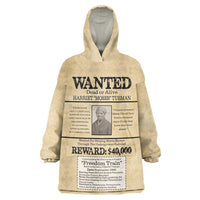 WANTED for Freedom Wearable Blanket Hoodie Harriet Moses Tubman - Wonder Print Shop