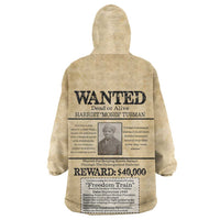WANTED for Freedom Wearable Blanket Hoodie Harriet Moses Tubman - Wonder Print Shop