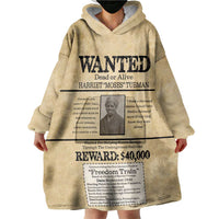 WANTED for Freedom Wearable Blanket Hoodie Harriet Moses Tubman - Wonder Print Shop