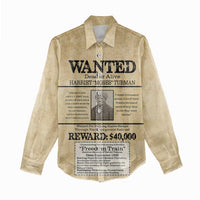 WANTED for Freedom Women Casual Shirt Harriet Moses Tubman - Wonder Print Shop