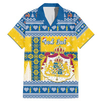 Sweden Christmas Family Matching Mermaid Dress and Hawaiian Shirt Coat Of Arms - Scandinavian Pattern - Wonder Print Shop