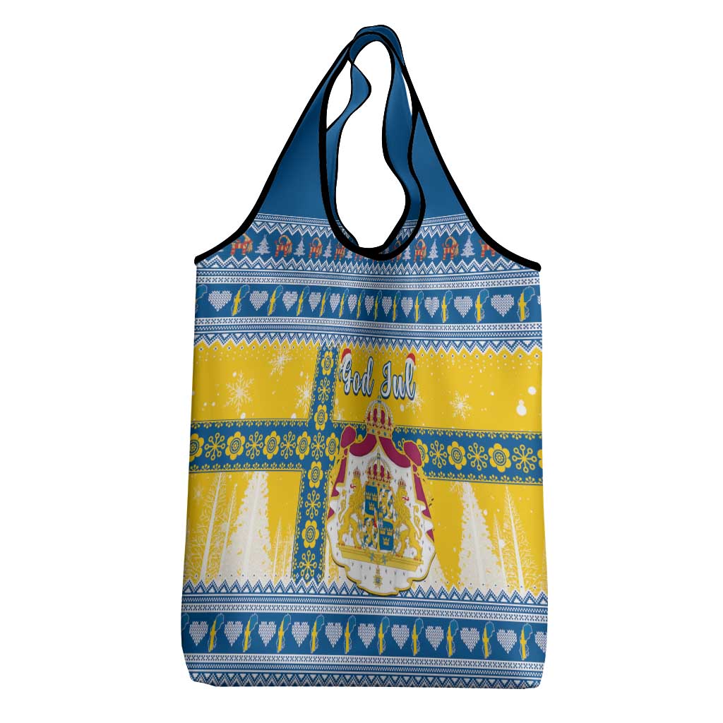 Sweden Christmas Grocery Bag Coat Of Arms - Scandinavian Pattern
