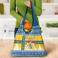 Sweden Christmas Grocery Bag Coat Of Arms - Scandinavian Pattern
