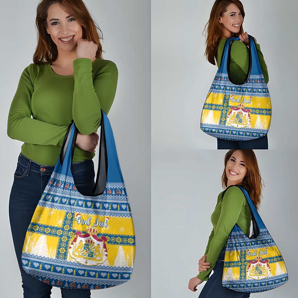 Sweden Christmas Grocery Bag Coat Of Arms - Scandinavian Pattern