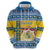 Sweden Christmas Hoodie Coat Of Arms - Scandinavian Pattern - Wonder Print Shop