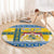 Sweden Christmas Round Carpet Coat Of Arms - Scandinavian Pattern