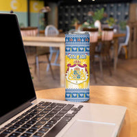 Sweden Christmas Skinny Tumbler Coat Of Arms - Scandinavian Pattern - Wonder Print Shop