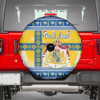 Sweden Christmas Spare Tire Cover Coat Of Arms - Scandinavian Pattern - Wonder Print Shop