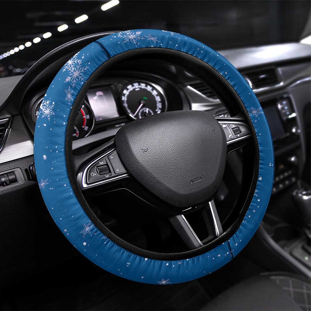 Sweden Christmas Steering Wheel Cover Coat Of Arms - Scandinavian Pattern - Wonder Print Shop