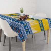 Sweden Christmas Tablecloth Coat Of Arms - Scandinavian Pattern - Wonder Print Shop