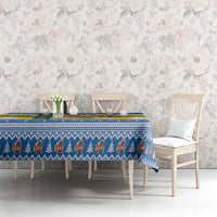 Sweden Christmas Tablecloth Coat Of Arms - Scandinavian Pattern - Wonder Print Shop