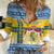 Sweden Christmas Women Casual Shirt Coat Of Arms - Scandinavian Pattern - Wonder Print Shop