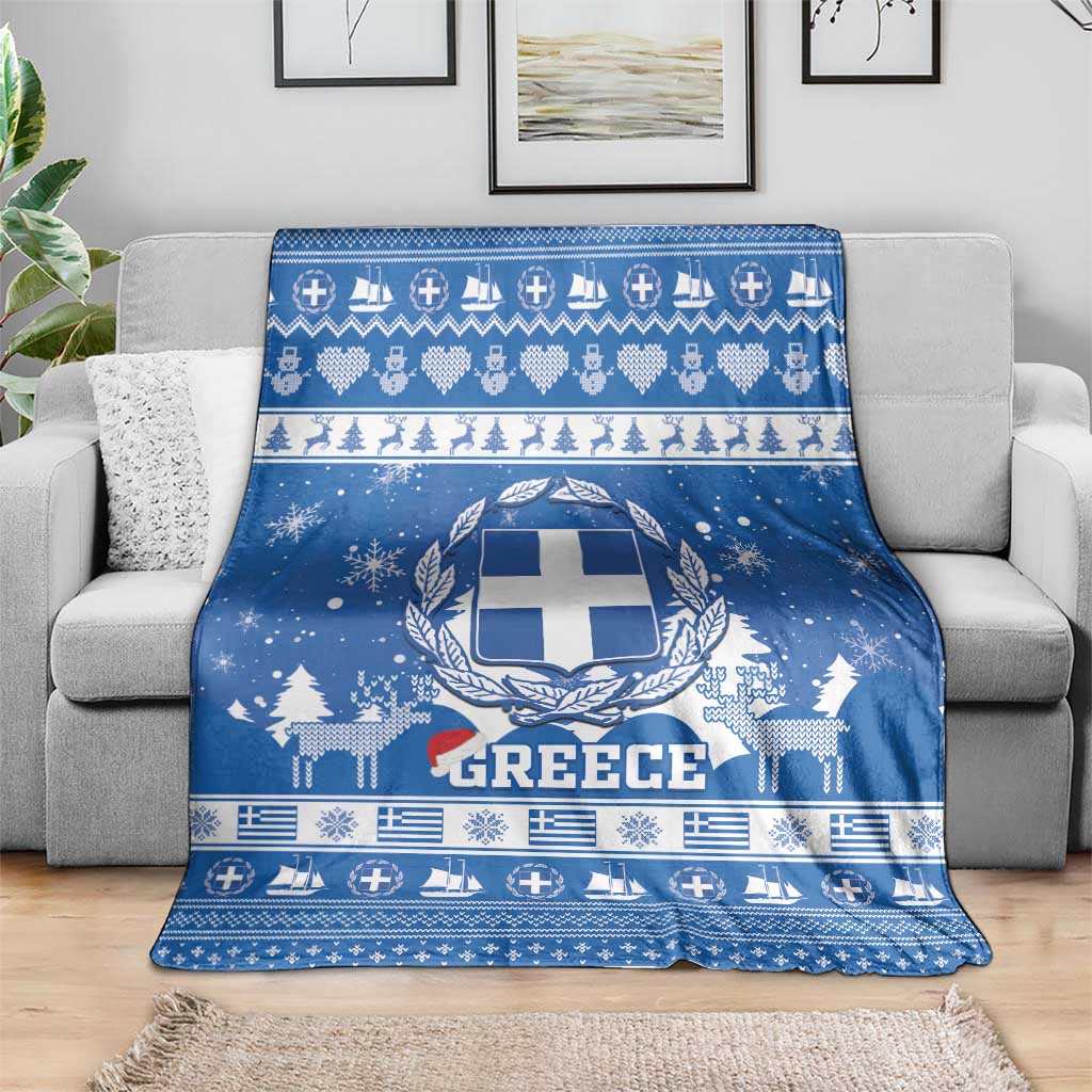 Greece Christmas Blanket Coat Of Arms Kala Cristouyenna
