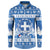 Greece Christmas Button Sweatshirt Coat Of Arms Kala Cristouyenna - Wonder Print Shop