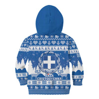 Greece Christmas Kid Hoodie Coat Of Arms Kala Cristouyenna - Wonder Print Shop