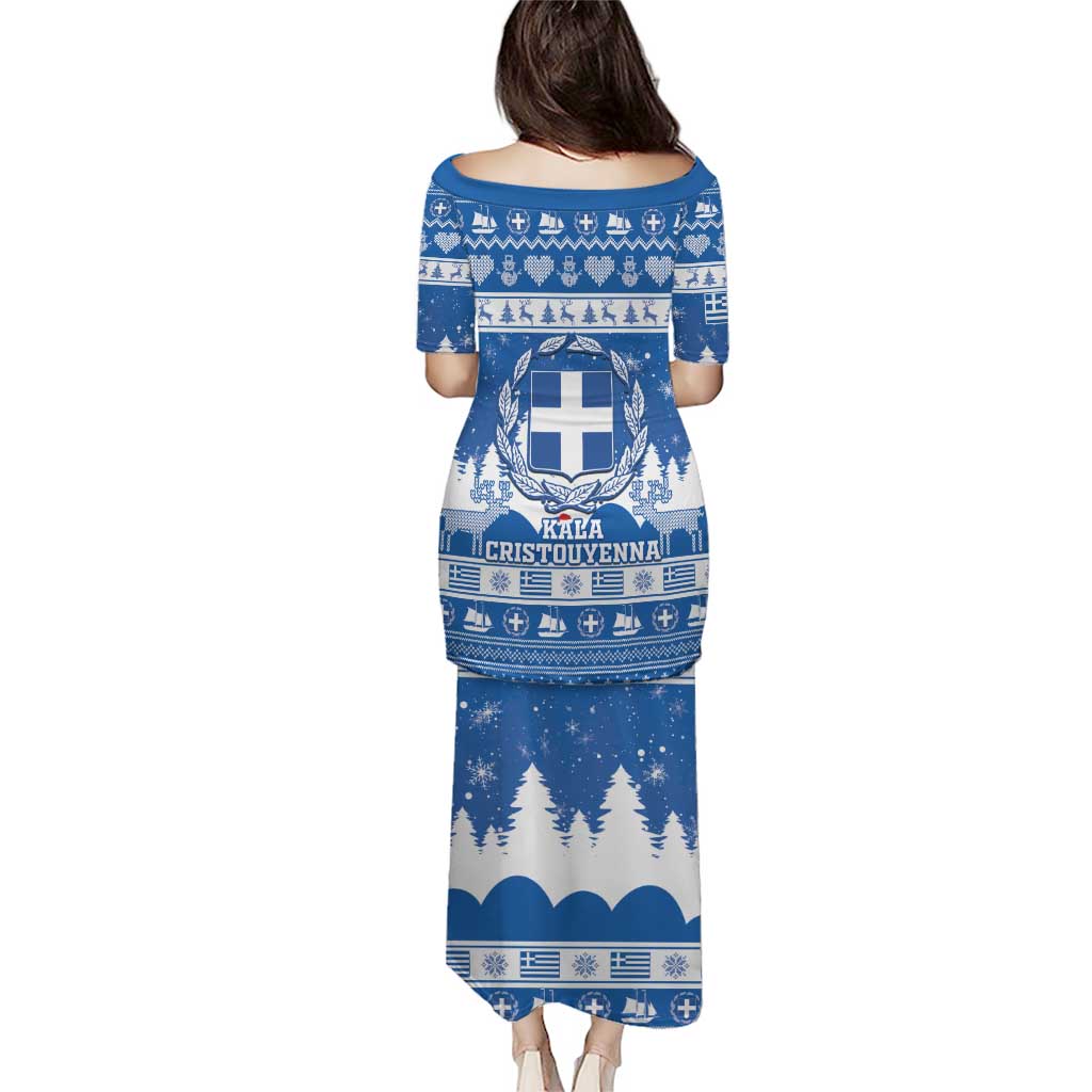 Greece Christmas Puletasi Coat Of Arms Kala Cristouyenna - Wonder Print Shop