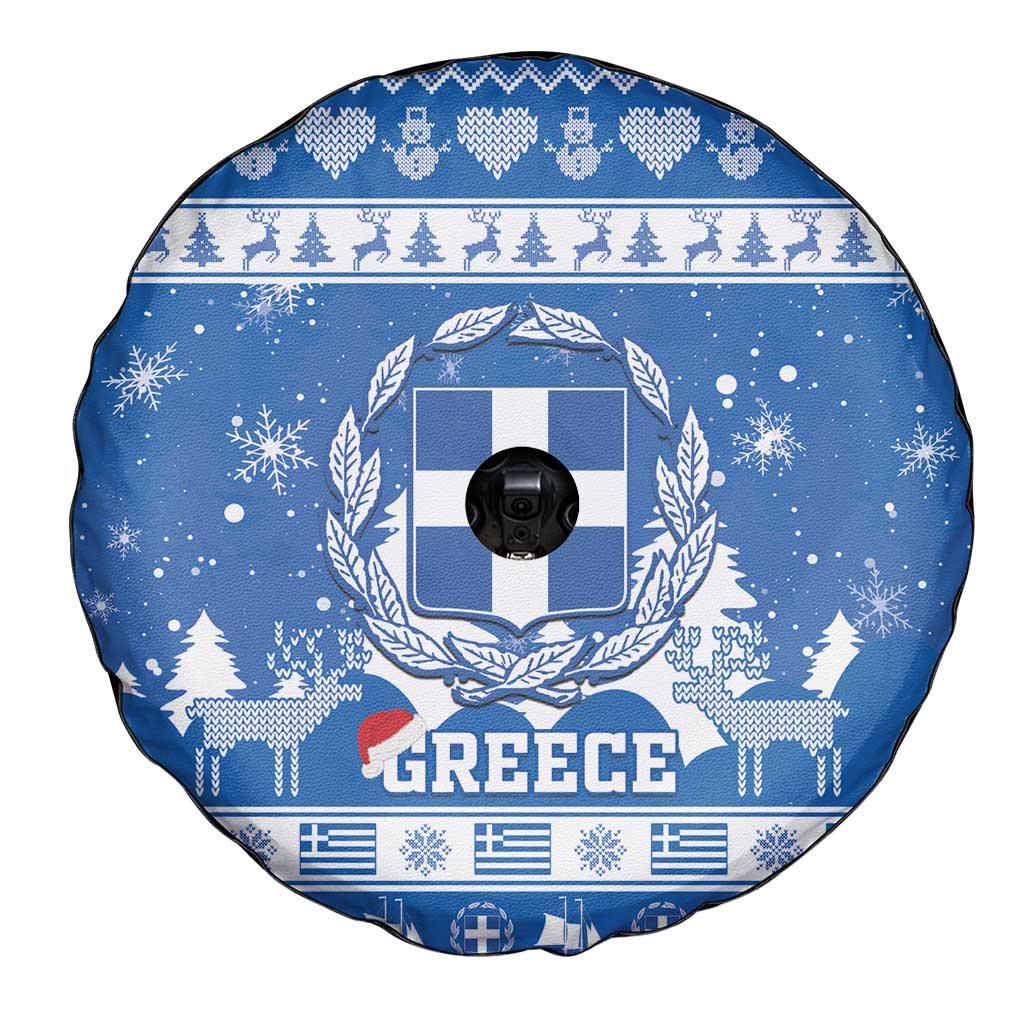 Greece Christmas Spare Tire Cover Coat Of Arms Kala Cristouyenna - Wonder Print Shop