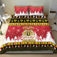 Belgium Christmas Bedding Set Coat Of Arms Vrolijk Kerstfeest - Wonder Print Shop