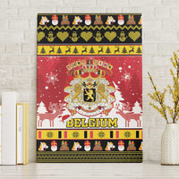 Belgium Christmas Canvas Wall Art Coat Of Arms Vrolijk Kerstfeest - Wonder Print Shop