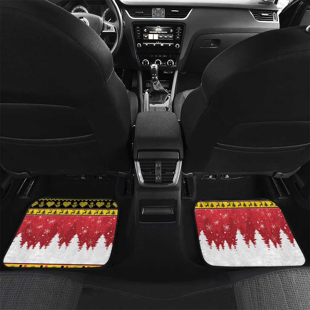 Belgium Christmas Car Mats Coat Of Arms Vrolijk Kerstfeest - Wonder Print Shop
