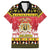 Belgium Christmas Family Matching Short Sleeve Bodycon Dress and Hawaiian Shirt Coat Of Arms Vrolijk Kerstfeest - Wonder Print Shop