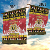 Belgium Christmas Garden Flag Coat Of Arms Vrolijk Kerstfeest - Wonder Print Shop
