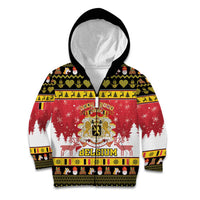 Belgium Christmas Kid Hoodie Coat Of Arms Vrolijk Kerstfeest - Wonder Print Shop