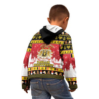 Belgium Christmas Kid Hoodie Coat Of Arms Vrolijk Kerstfeest - Wonder Print Shop