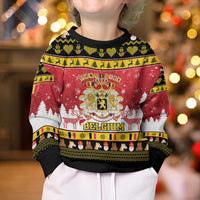 Belgium Christmas Kid Ugly Christmas Sweater Coat Of Arms Vrolijk Kerstfeest - Wonder Print Shop