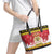 Belgium Christmas Leather Tote Bag Coat Of Arms Vrolijk Kerstfeest - Wonder Print Shop