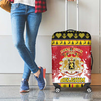 Belgium Christmas Luggage Cover Coat Of Arms Vrolijk Kerstfeest - Wonder Print Shop