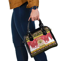 Belgium Christmas Shoulder Handbag Coat Of Arms Vrolijk Kerstfeest