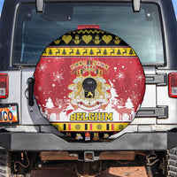 Belgium Christmas Spare Tire Cover Coat Of Arms Vrolijk Kerstfeest - Wonder Print Shop