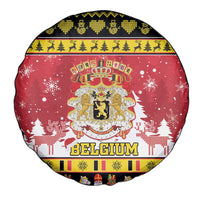 Belgium Christmas Spare Tire Cover Coat Of Arms Vrolijk Kerstfeest - Wonder Print Shop