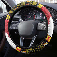 Belgium Christmas Steering Wheel Cover Coat Of Arms Vrolijk Kerstfeest - Wonder Print Shop