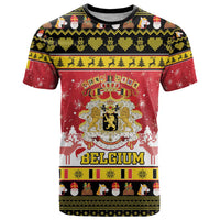 Belgium Christmas T Shirt Coat Of Arms Vrolijk Kerstfeest - Wonder Print Shop