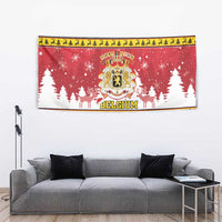 Belgium Christmas Tapestry Coat Of Arms Vrolijk Kerstfeest - Wonder Print Shop