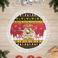 Belgium Christmas Tree Skirt Coat Of Arms Vrolijk Kerstfeest - Wonder Print Shop
