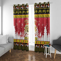 Belgium Christmas Window Curtain Coat Of Arms Vrolijk Kerstfeest - Wonder Print Shop