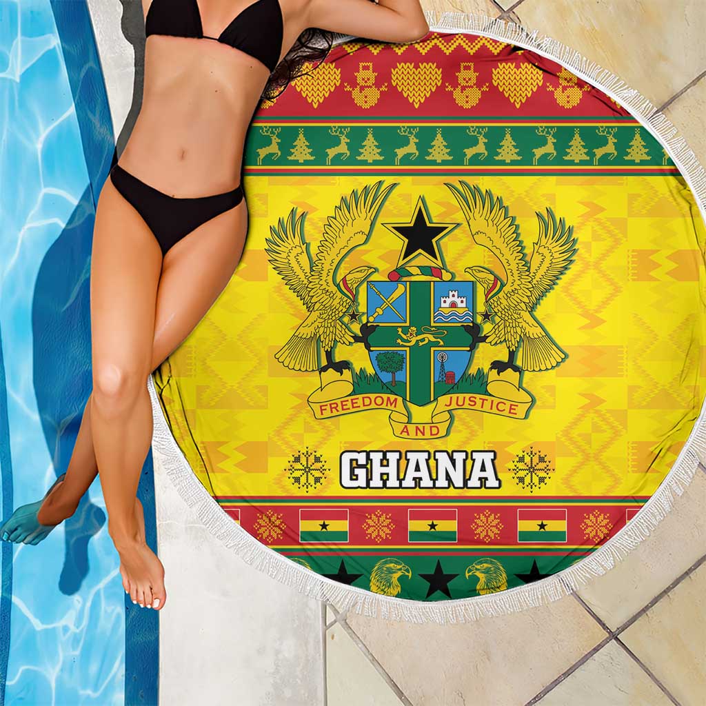 Ghana Christmas Beach Blanket Coat Of Arms Afishapa - Wonder Print Shop