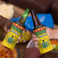 Ghana Christmas 4 in 1 Can Cooler Tumbler Coat Of Arms Afishapa - Wonder Print Shop