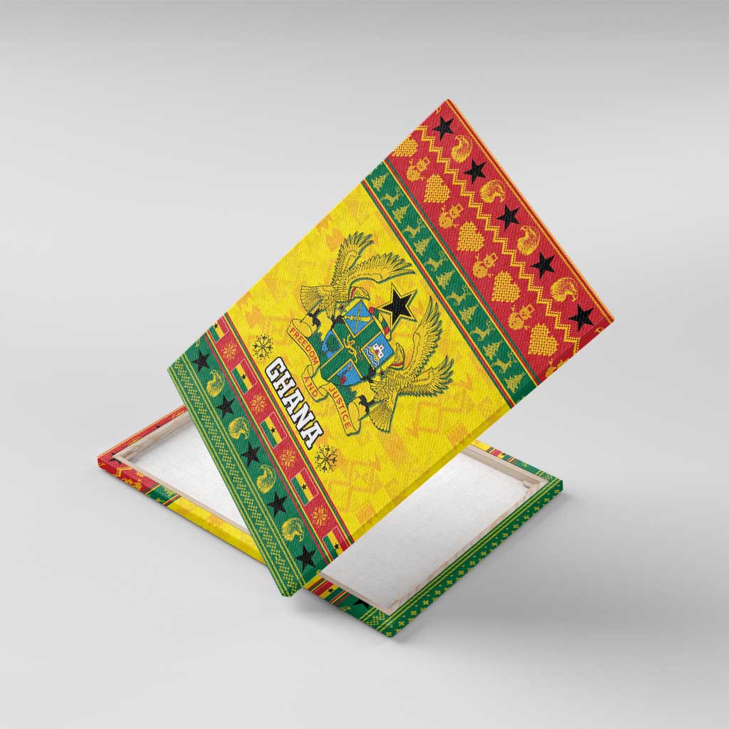 Ghana Christmas Canvas Wall Art Coat Of Arms Afishapa - Wonder Print Shop
