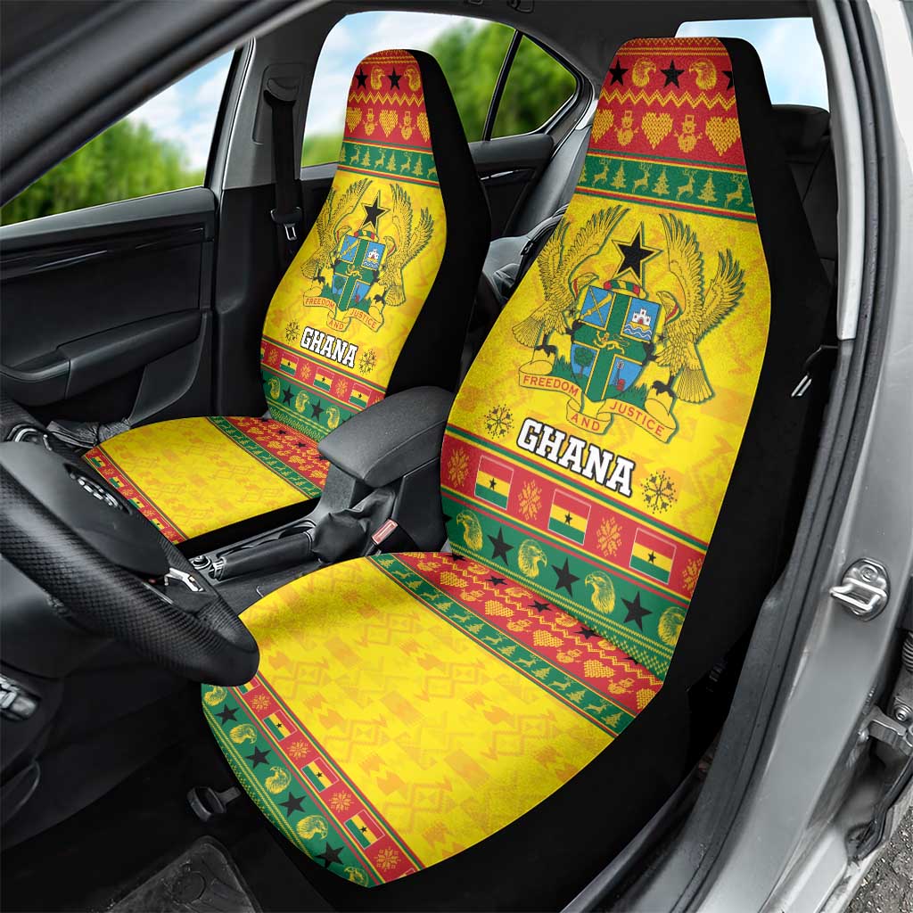 Ghana Christmas Car Seat Cover Coat Of Arms Afishapa - Wonder Print Shop