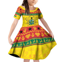 Ghana Christmas Family Matching Off Shoulder Short Dress and Hawaiian Shirt Coat Of Arms Afishapa - Wonder Print Shop